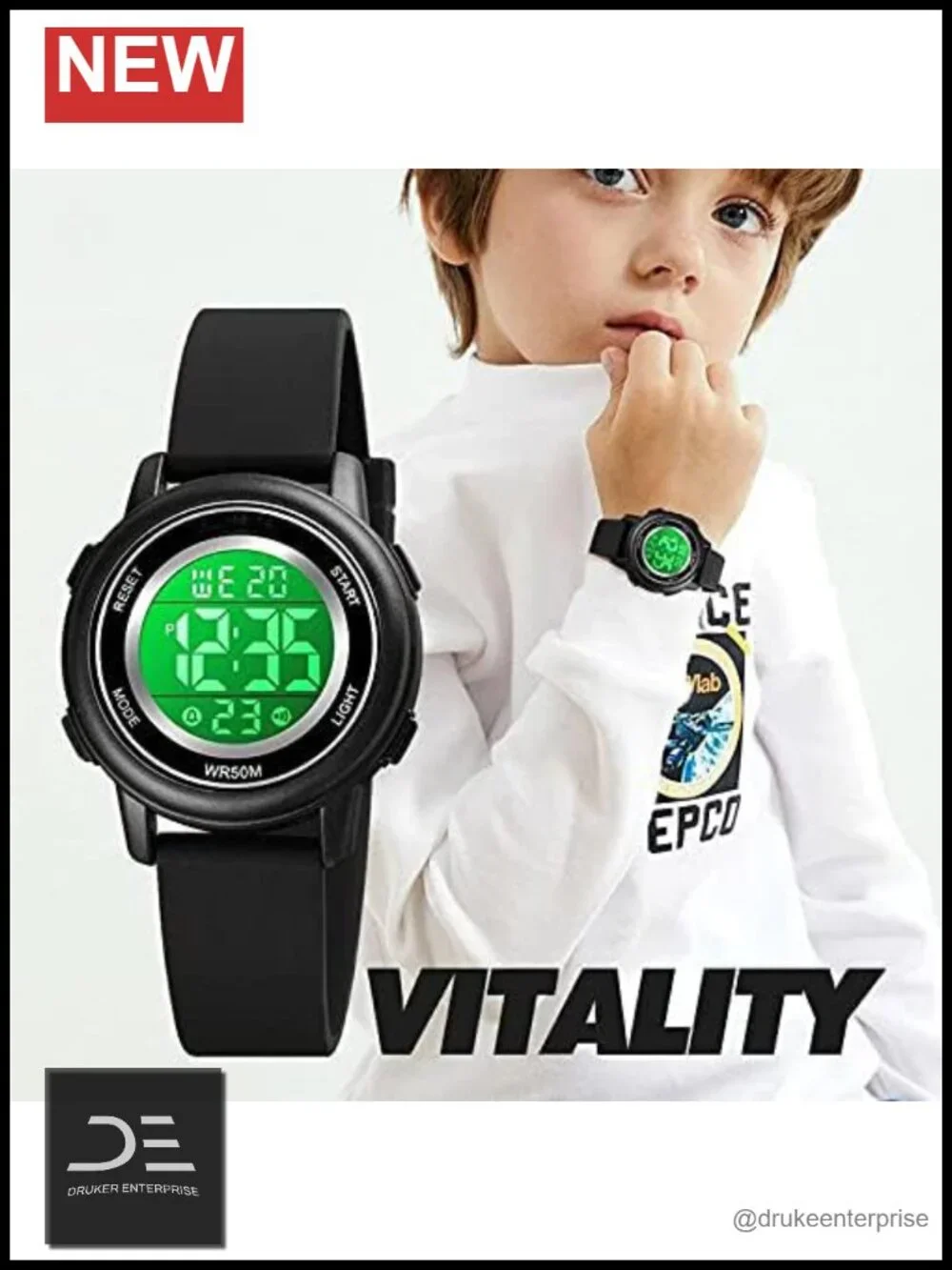Digital LED Silicone Strap Military Multifunction Waterproof Alarm Stopwatch